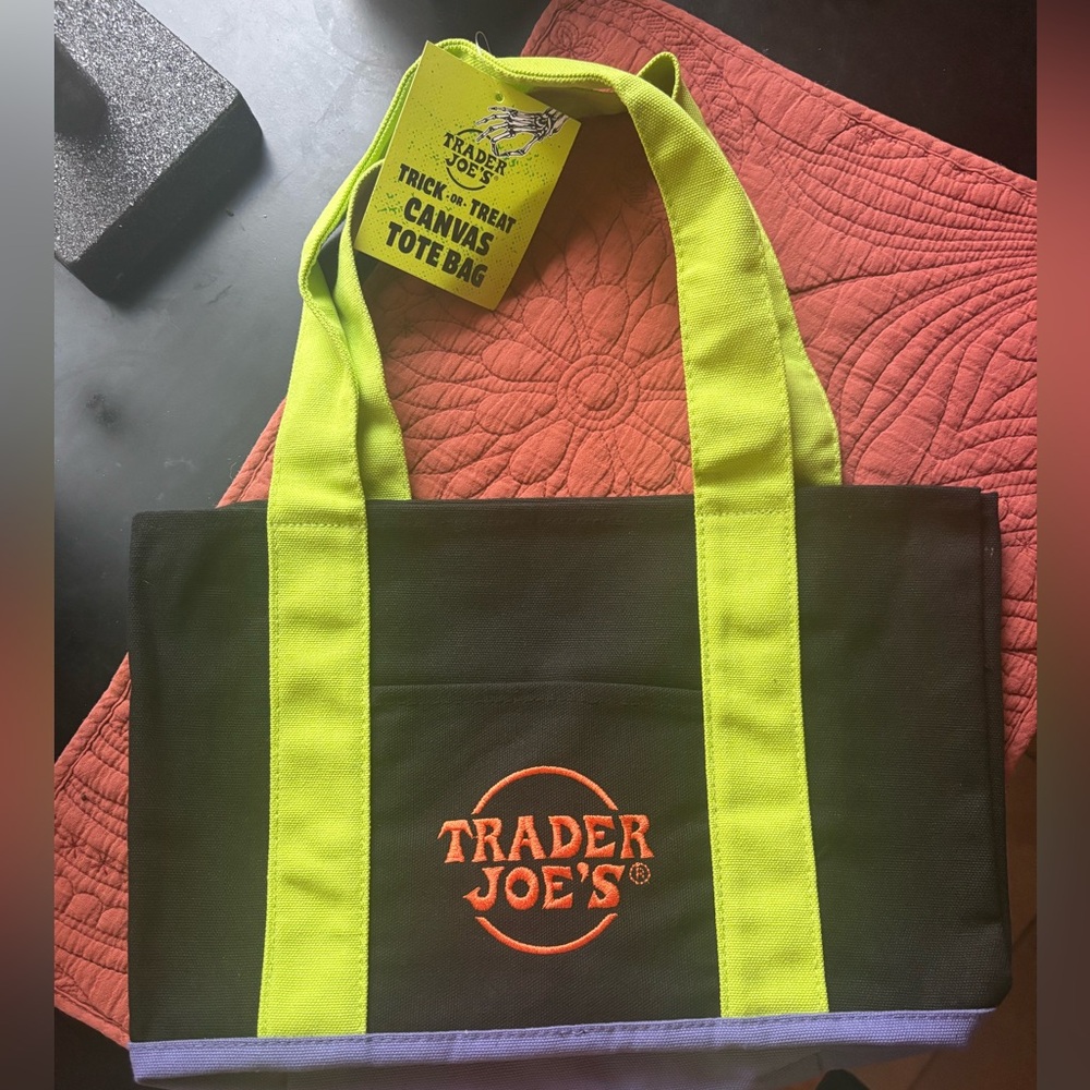 NWT Trader Joe's Halloween Limited Edition Canvas Mini Tote